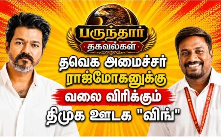 தவெக அமைச்சர் ராஜ்மோகனுக்கு வலை விரிக்கும் திமுக ஊடக "விங்" : தமிழ் ஊடகம் பருந்தார் தகவல்கள் !