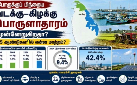இலங்கை வடக்கு–கிழக்கு பொருளாதாரம்: போருக்குப் பின் வளர்ச்சி அடைந்ததா? GDP தரவுகள் என்ன சொல்கின்றன?