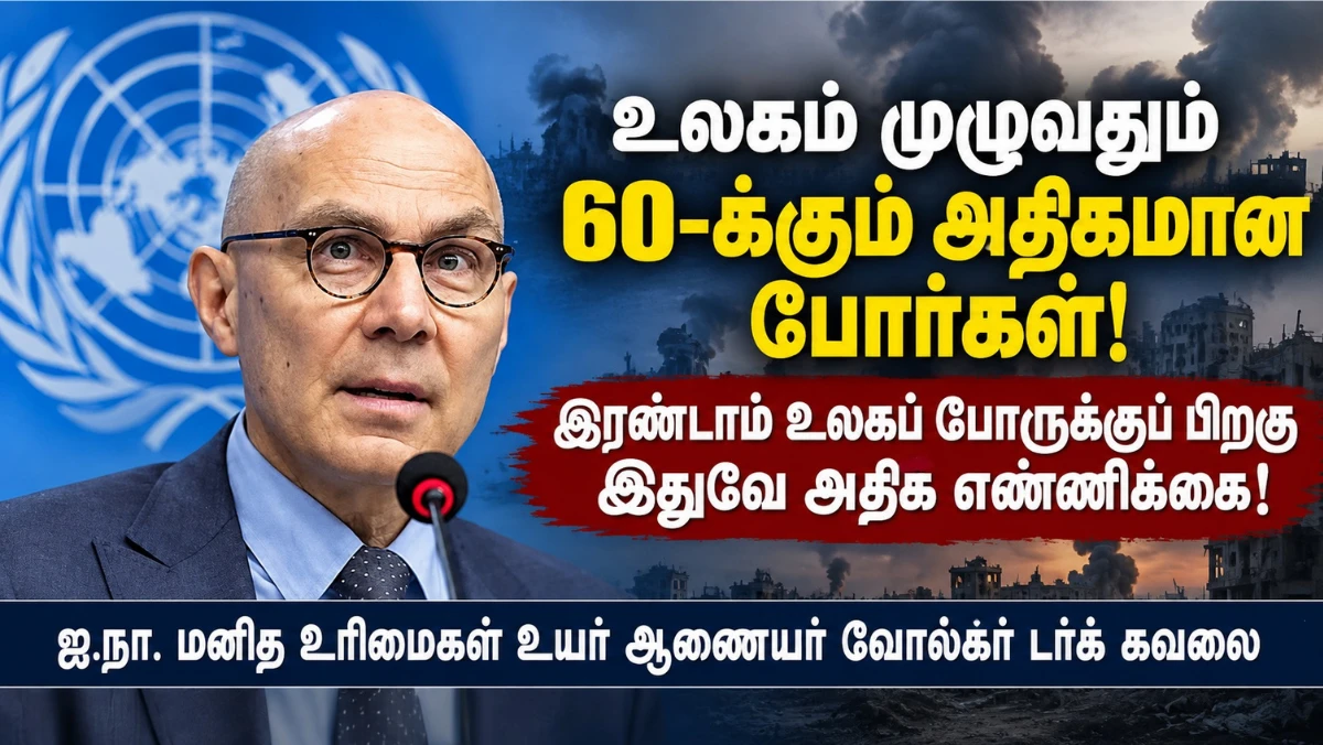 உலகம் முழுவதும் 60-க்கும் அதிகமான போர்கள் நடைபெற்று வருகின்றன! இரண்டாம் உலகப் போருக்குப் பிறகு இதுவே அதிக எண்ணிக்கை: ஐ.நா. மனித உரிமைகள் உயர் ஆணையர் 