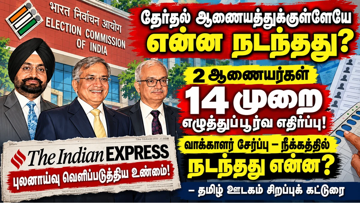 தேர்தல் ஆணையத்துக்குள்ளேயே என்ன நடந்தது? 2 ஆணையர்களின் 14 எழுத்துப்பூர்வ எதிர்ப்புகள் –இந்தியாவை உலுக்கிய  Indian Express புலனாய்வு 