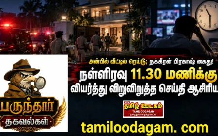 அன்பில் மகேஷ் வீட்டில் ரெய்டு; நக்கீரன் பிரகாஷ் கைது! பதற்றத்தில் தொலைக்காட்சி செய்தி ஆசிரியர்?