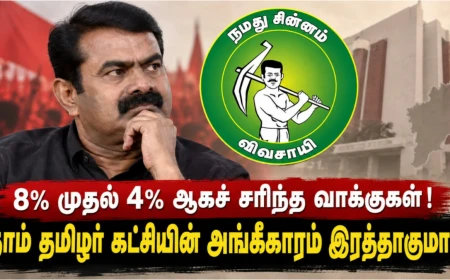 8% முதல் 4% ஆகச் சரிந்த நாம் தமிழர்: அங்கீகாரம் இரத்தாகுமா?